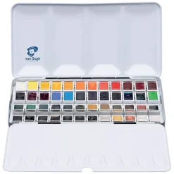 Caja de acuarelas 48 medias pastillas Van Gogh