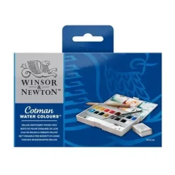 Caja de bolsillo 16 medio godets acuarela Cotman Winsor & Newton