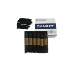 Caja de cartón de 12 ceras negro Manley