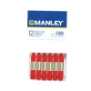 Caja de cartón de 12 ceras rojo escarlata Manley