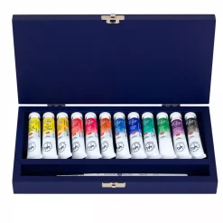 Caja de madera 12 acuarelas White Nights 10ml
