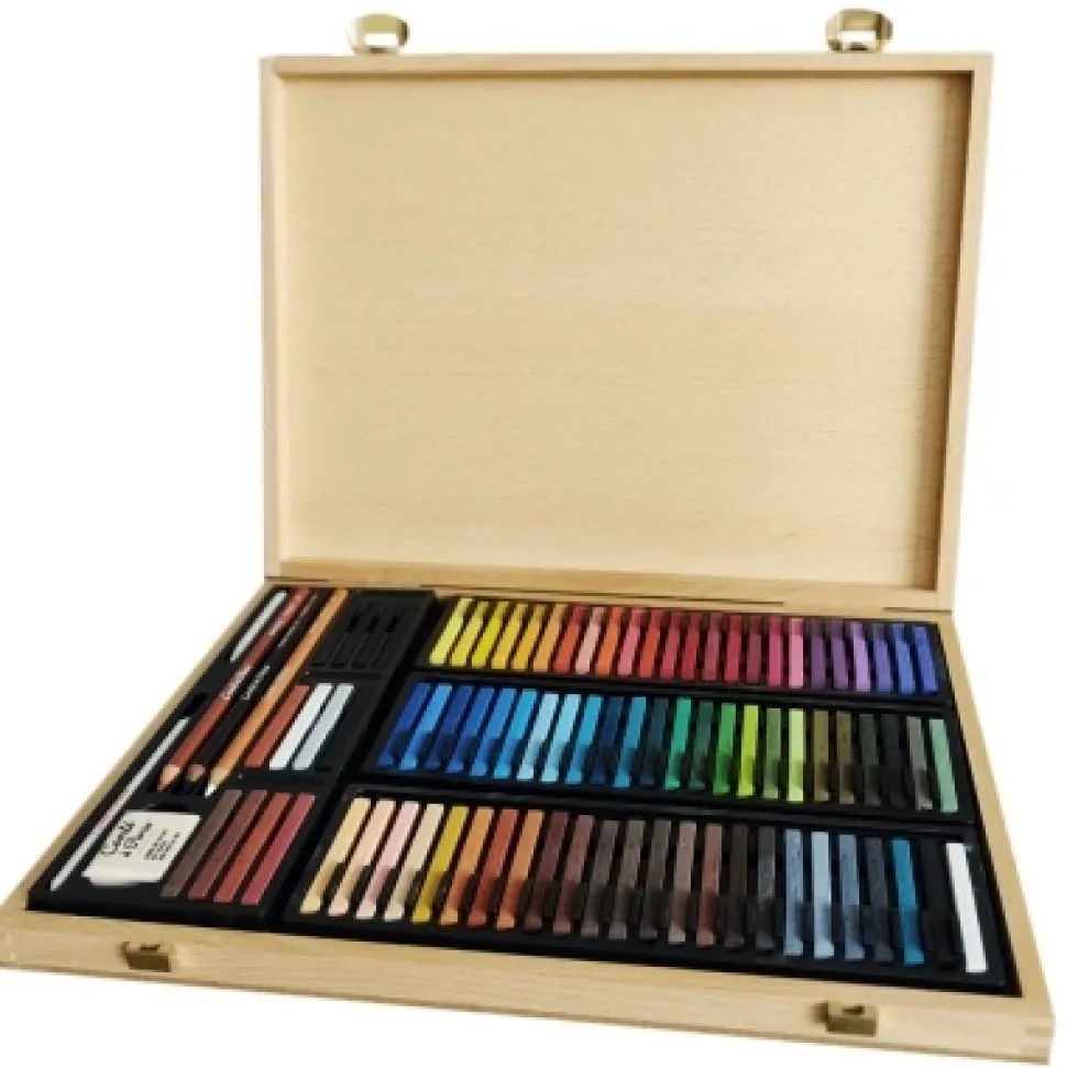Caja de madera 84 Carrés de colores Conté à Paris