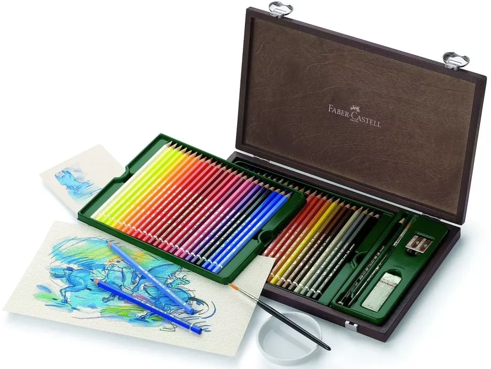 Caja de Madera 48 Lápices Acuarelables Albrecht Dürer Faber-Castell