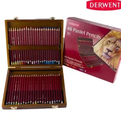 Caja de madera 48 lápices Pastel Collection Derwent