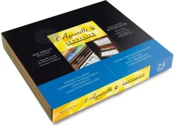 Caja de Madera de Lujo con 24 Pastillas Aquarelle Extra Fine Sennelier