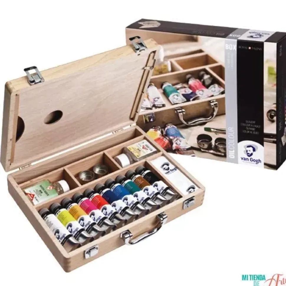 Caja de madera óleo 10x40 ml. Van Gogh