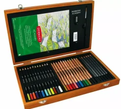 Caja de Madera lápices surtidos Academy Derwent