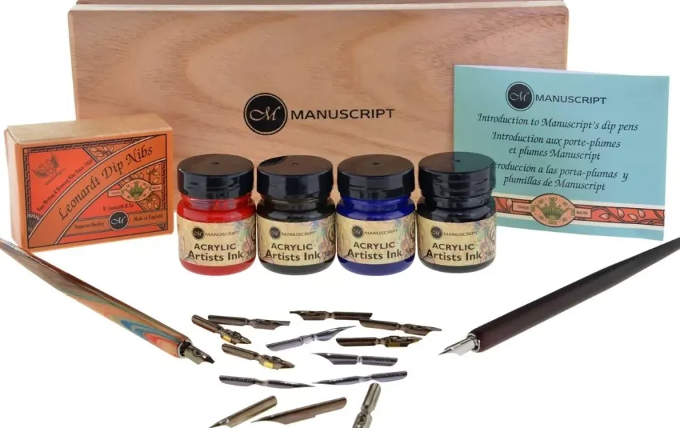 Caja de madera para caligrafía Manuscript