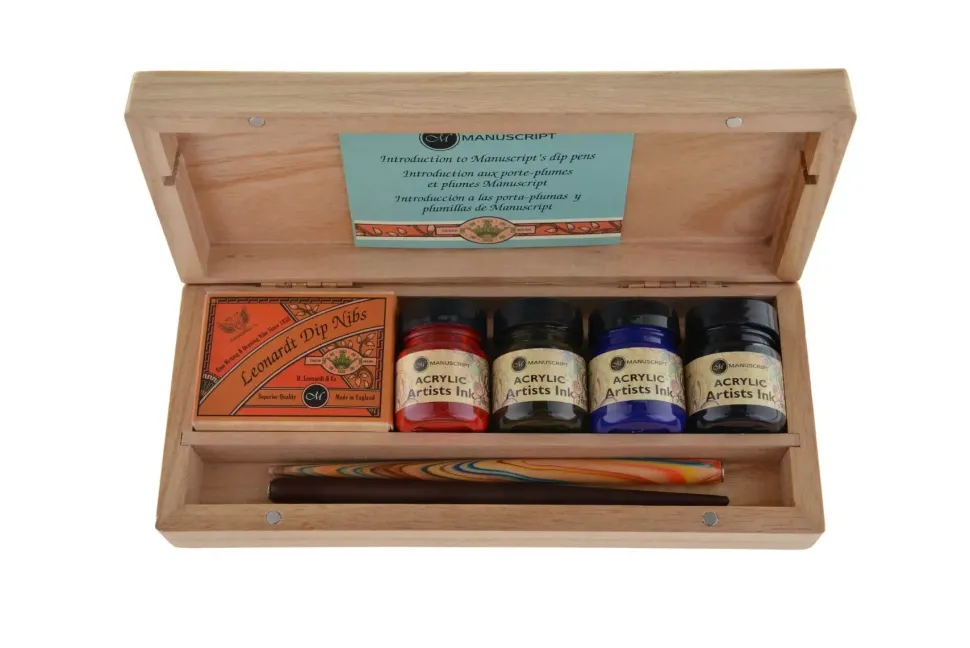 Caja de madera para caligrafía Manuscript