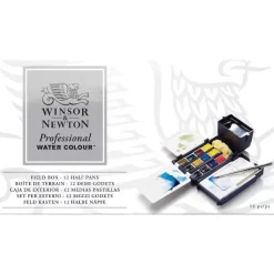 Caja de viaje acuarelas 12 medias pastillas Winsor and Newton