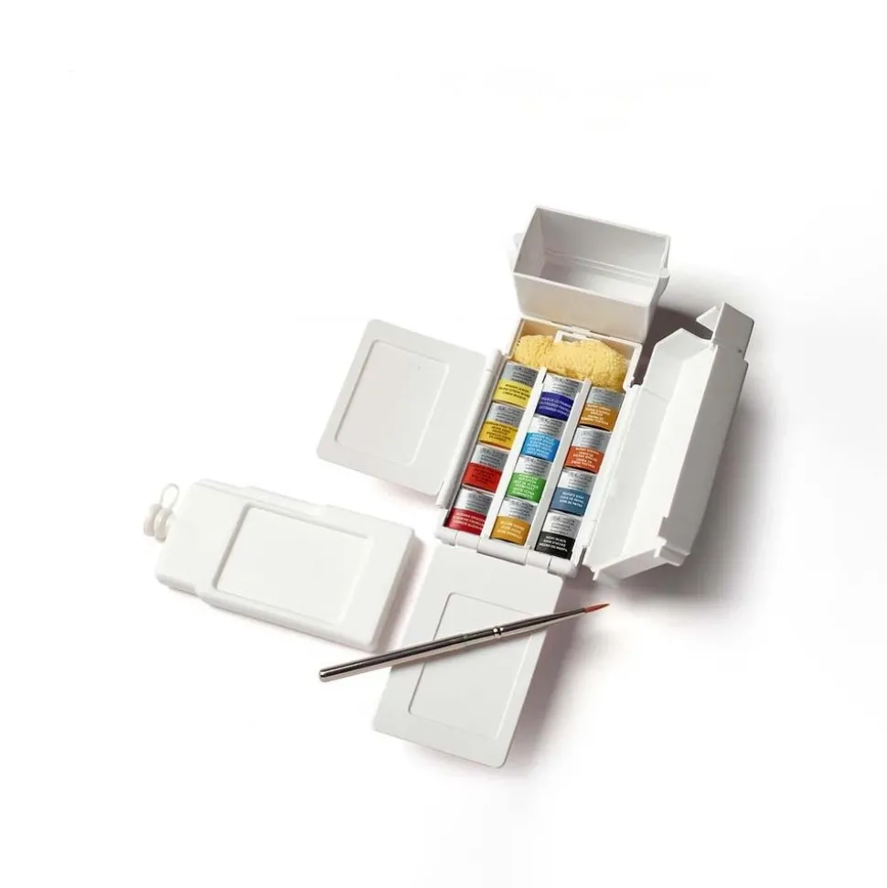 Caja de viaje acuarelas 12 medias pastillas Winsor and Newton