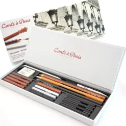 Caja lápices de esbozo, barras y accesorios Conté à Paris