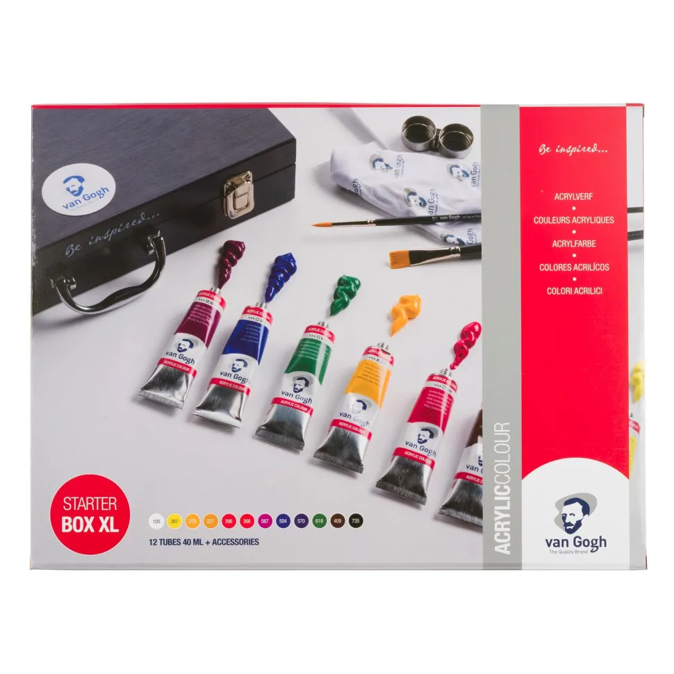 Caja Maletín acrílicos y accesorios Starter Box XL Van Gogh