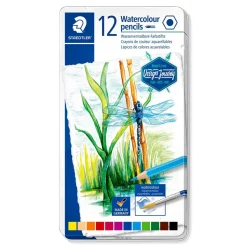 Caja metal 12 lápices de colores acuarelables 146 10C Staedtler