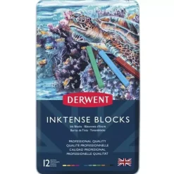Caja metálica 12 barras Inktense Blocks Derwent