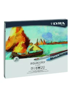 Caja Metálica 24 Ceras Acuarelables Aquacolor Lyra