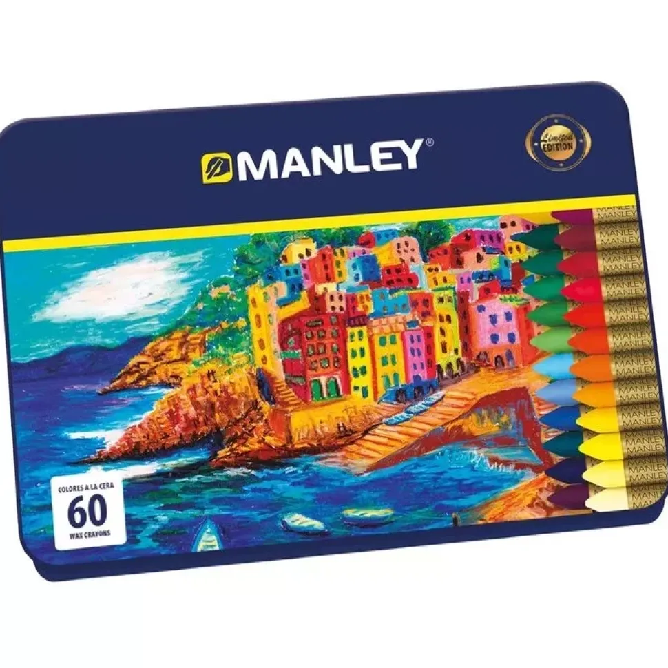 Caja metálica 60 ceras Manley