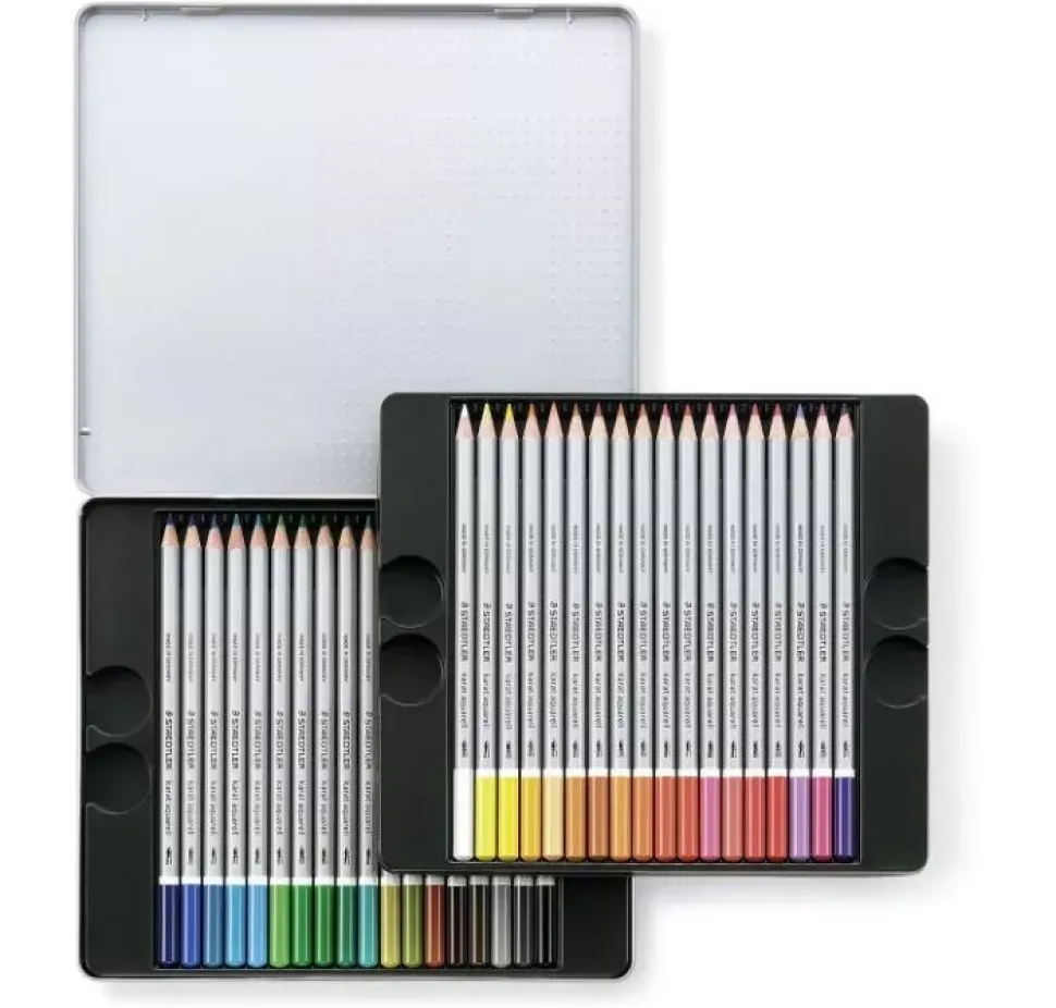 Caja metálica 36 lápices acuarelables Karat 125 Staedtler