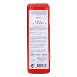 Caja Metálica 6 Lápices de Colores Neón Bruynzeel