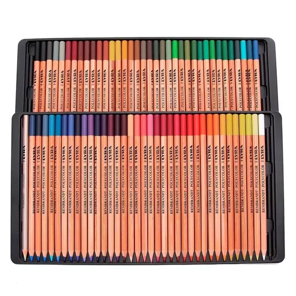Caja Metálica 72 Lápices de Colores Rembrandt Polycolor Lyra