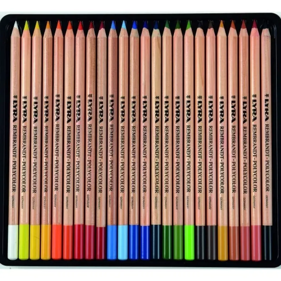 Caja Metálica 24 Lápices de Colores Rembrandt Polycolor Lyra