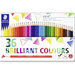 Caja metálica 36 lápices de colores Ergo Soft Staedtler