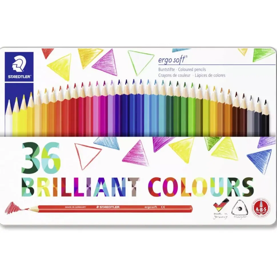 Caja metálica 36 lápices de colores Ergo Soft Staedtler
