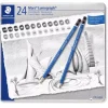 Caja metálica 24 lápices de grafito Lumograph 100 Staedtler