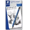 Caja metálica 12 lápices de grafito Lumograph 100 Staedtler