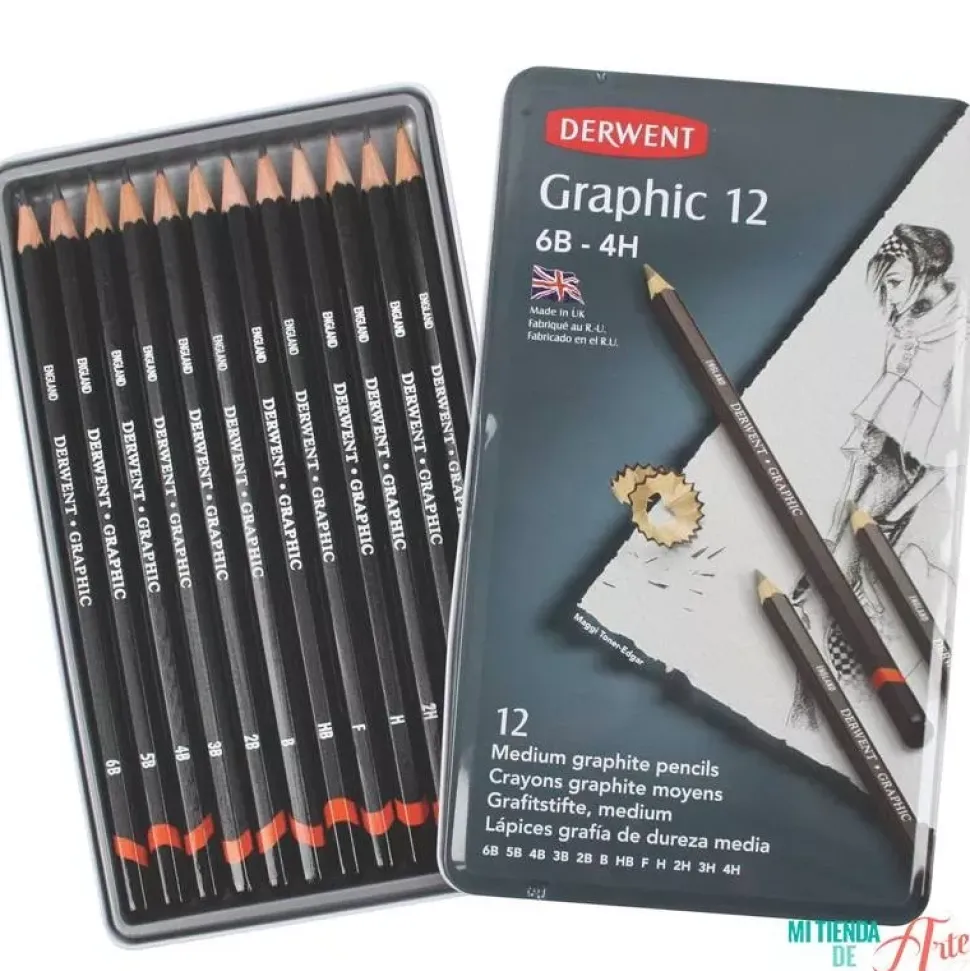 Caja metálica 12 lápices Graphic Designer Derwent