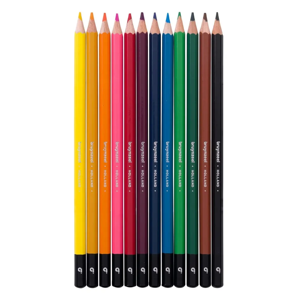 Caja Metálica 12 lápices madera multicolor Bruynzeel
