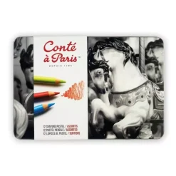 Caja metálica 12 lápices pastel Surtido Conté à Paris