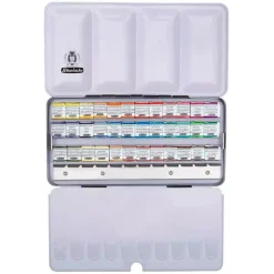 Caja metálica 36 medios godets de acuarela Horadam Schmincke