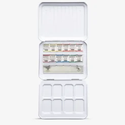 Caja metálica 12 medios godets Floral Horadam Schmincke