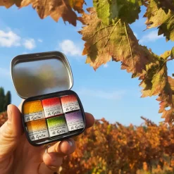 Caja metálica 6 medios godet acuarela Vendemmia A. Gallo