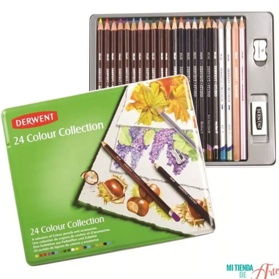 Caja metálica 24 piezas Colour Collection Derwent