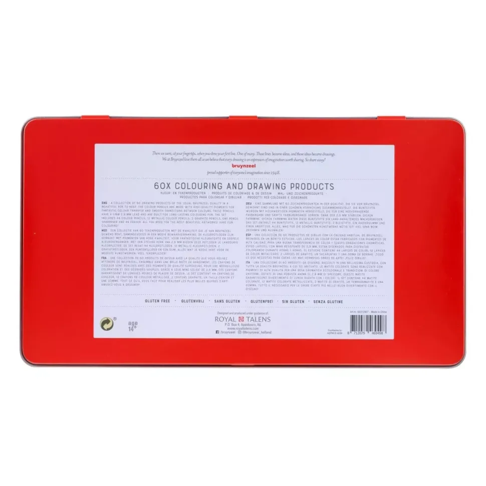 Caja Metálica 60 Piezas Creative Artist Bruynzeel
