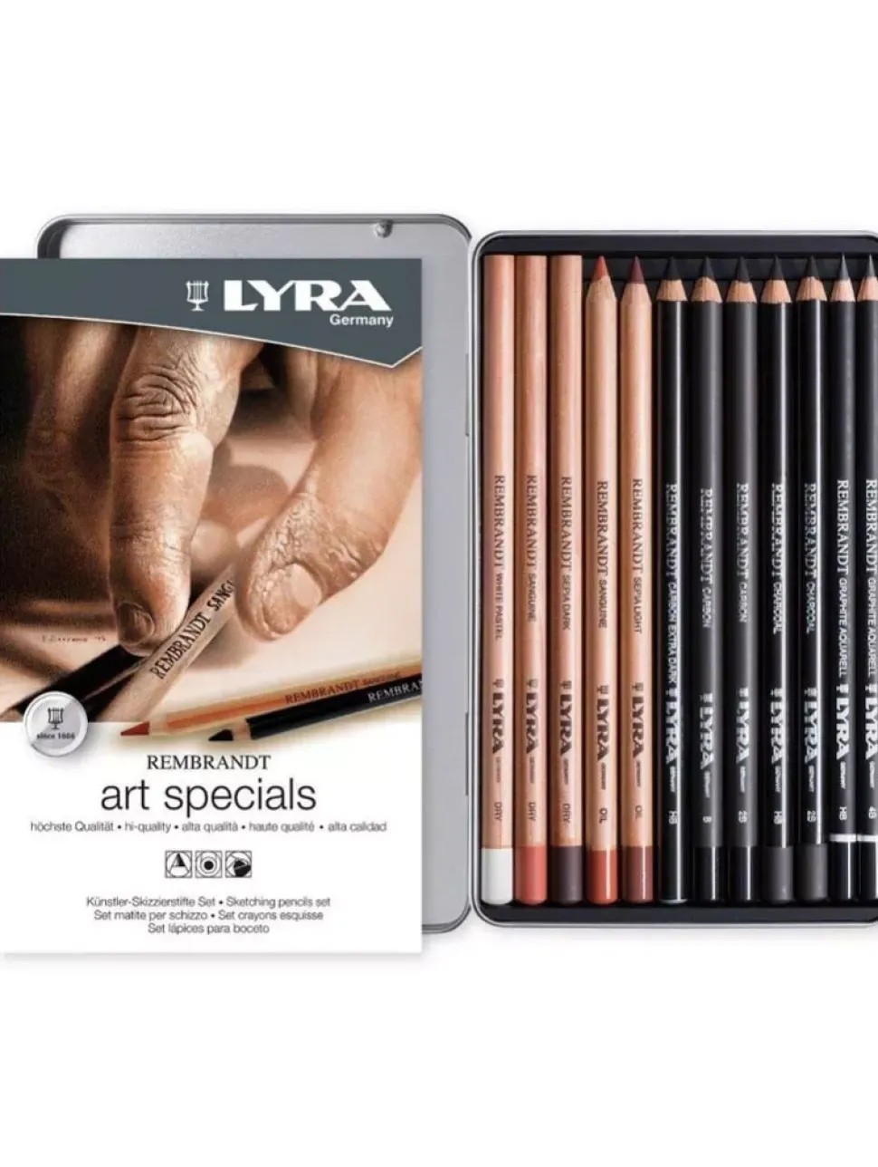 Caja Metálica 12 Piezas Esbozo Art Specials Rembrandt Lyra