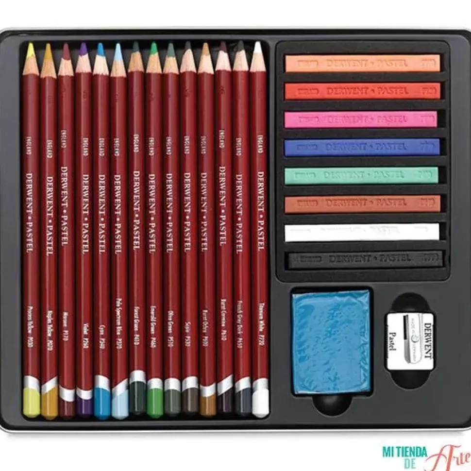 Caja metálica 24 piezas Pastel Collection Derwent