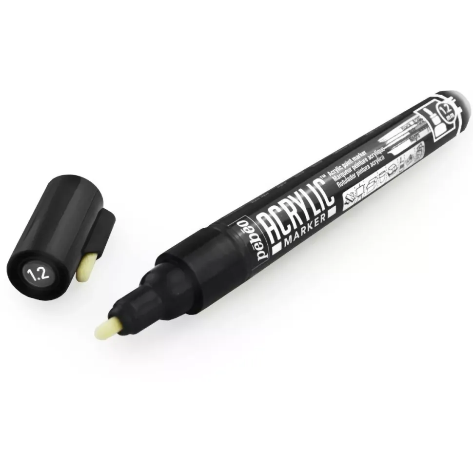 Caja Metálica 12 Rotuladores Acrilic Marker Pebeo 1.2mm