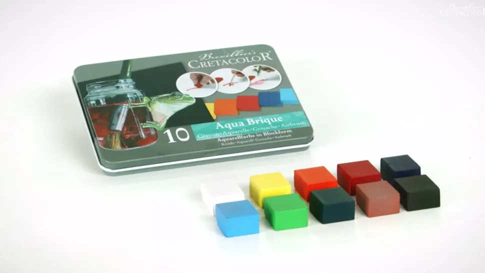 Caja metálica de 10 Aqua Brique Cretacolor