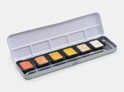 Caja Metálica de 6 Pigmentos Nacarados Finetec
