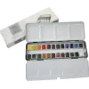 Caja metálica de acuarela 24 medias pastillas Winsor and Newton