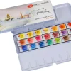 Caja metálica de acuarelas 21 godets White Nights