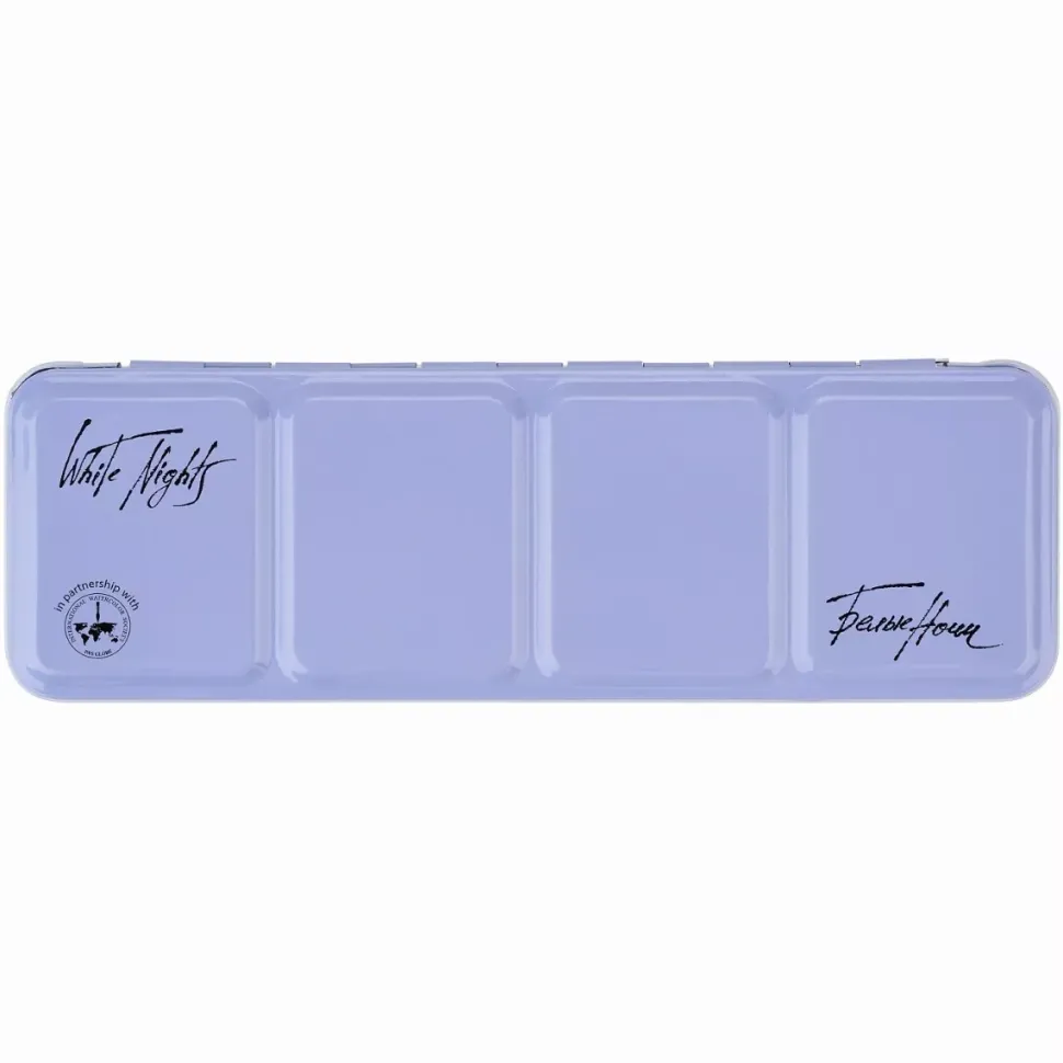 Caja metálica de acuarelas 21 godets White Nights