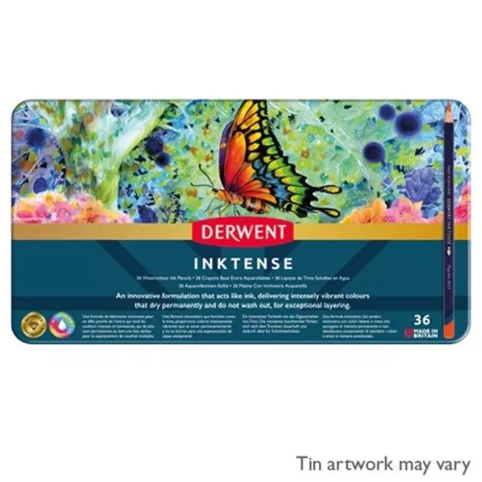 Caja metálica lápices Inktense Derwent
