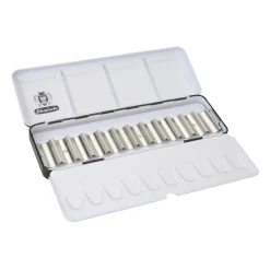 Caja metálica vacía para 12 tubos Schmincke 5ml