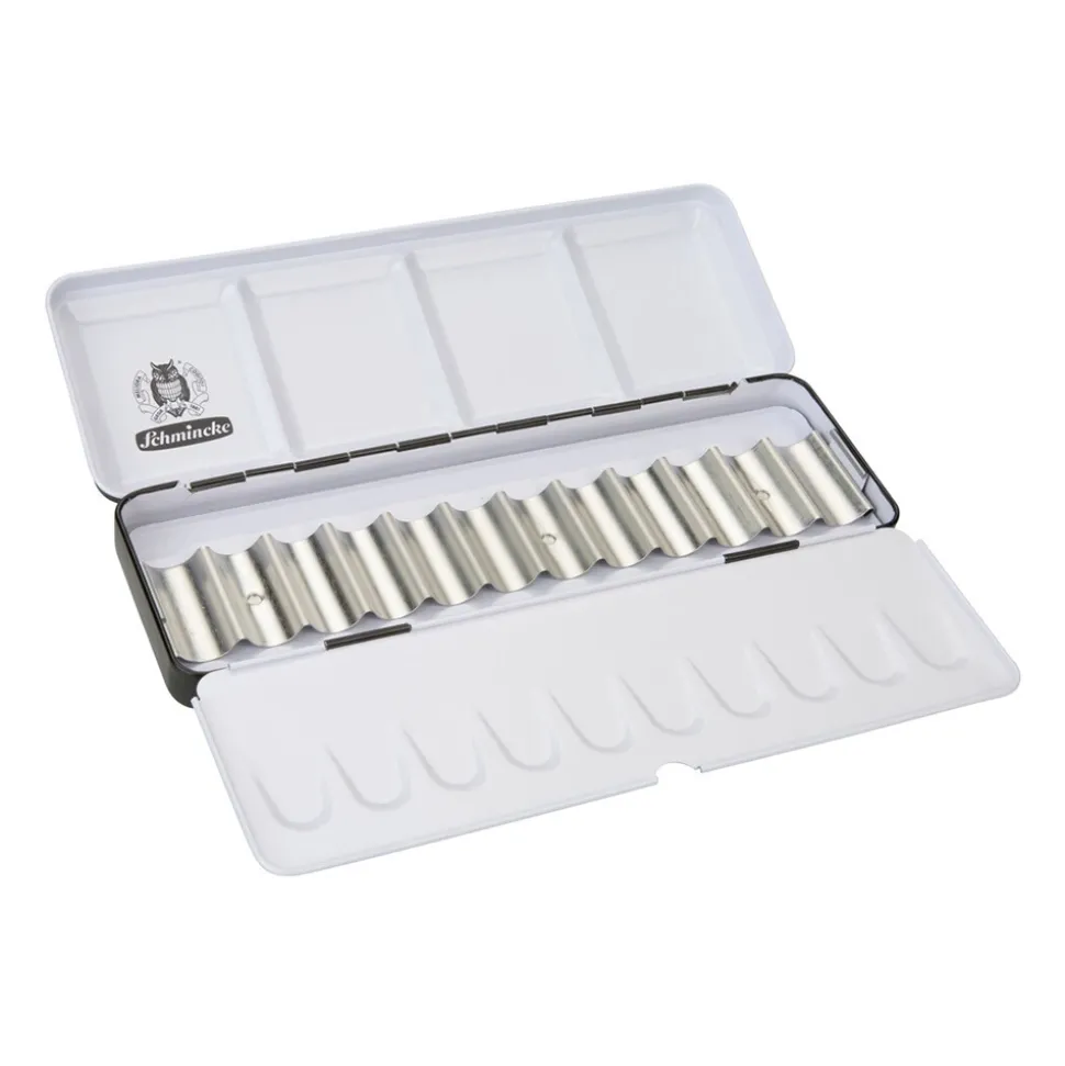 Caja metálica vacía para 12 tubos Schmincke 5ml