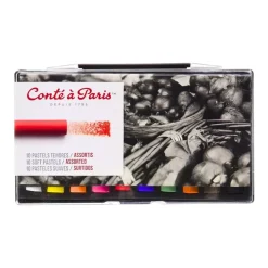 Caja plástico 10 pasteles redondos surtidos Conté à Paris