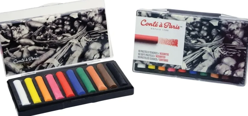Caja plástico 10 pasteles redondos surtidos Conté à Paris